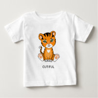 T-shirt met wilde baby tijger animatie