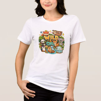 T-shirt met wilde en schattige dieren – Liefde voo