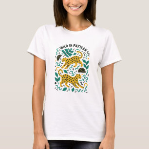 T-shirt met wilde luipaardenprint
