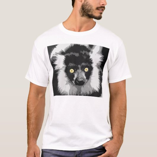 T-shirt met witte roodbaars (Voorkant)