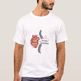 T-shirt met zachte hart sterke ruggengraat