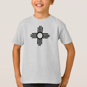 T-shirt met Zia-zonnehoody van de staat New Mexico