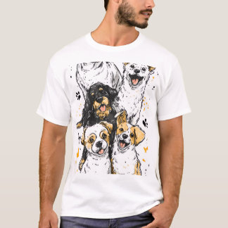 T-shirt met zoete honden graphics