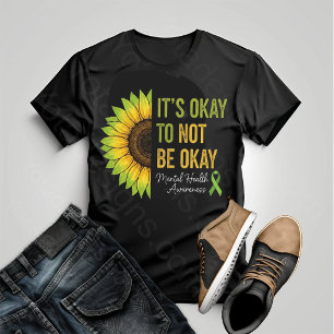 T-shirt met zonnebloem voor mentale gezondheidsbew