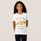 T-shirt met “Zonnebloemen en vlinders” (Voorkant volledig)