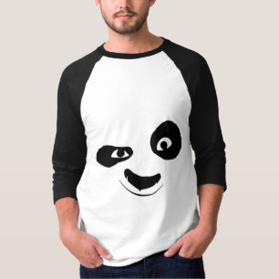 T-shirt met zwart-wit grafisch ontwerp van een gri