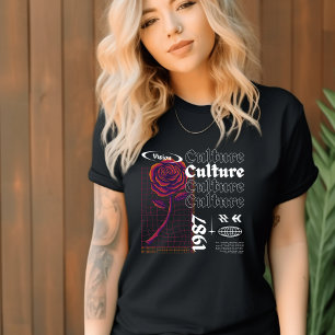 T-shirt met zwarte & witte streetslijtcultuur