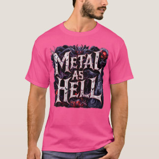 T-shirt Metal As Hell Heavy Metal Music Citation
