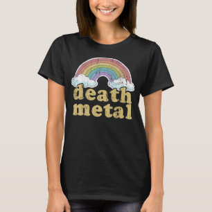 T-shirt METAL DE MORT Arc-en-ciel Funny Retro Classique Am