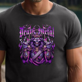 T-shirt Métal de mort Squelette violet Rocker Zombie King