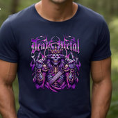 T-shirt Métal de mort Squelette violet Rocker Zombie King