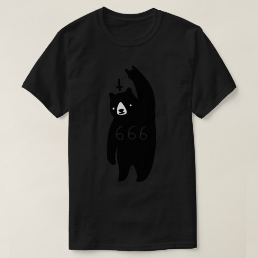 T-SHIRT MÉTAL D'OURS NOIR (Design devant)