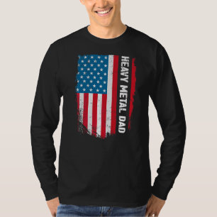 T-shirt Metal lourd Papa Amérique Drapeau Patriot Vintage