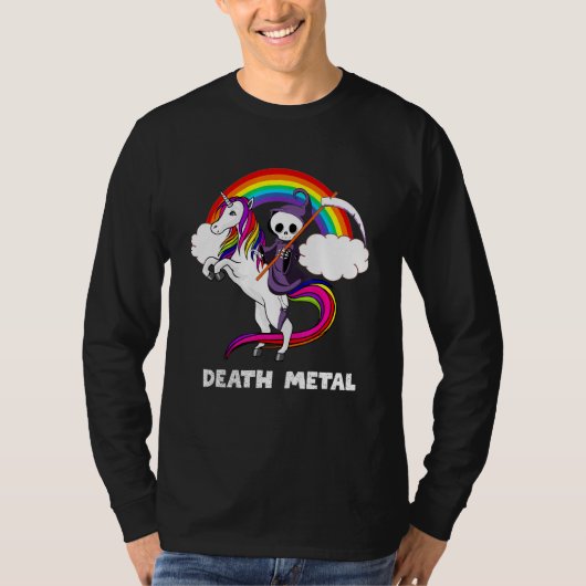T-shirt Métal Métal Rock Love Rainbow Grim Reaper Riding U (Devant)