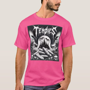 T-shirt Métal Mort Musique Poulet Tendies Mème Goth Black