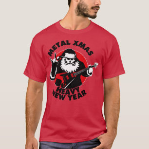 T-shirt Métal Noël Heavy Nouvel An Metal lourd Père Noël C