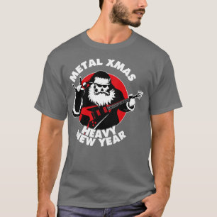 T-shirt Métal Noël Heavy Nouvel An Metal lourd Père Noël C