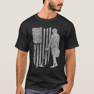 T-shirt Métal patriotique détection USA Drapeau Chasse au 