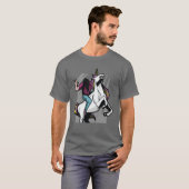 T-shirt Metalhead équer une licorne (Devant entier)
