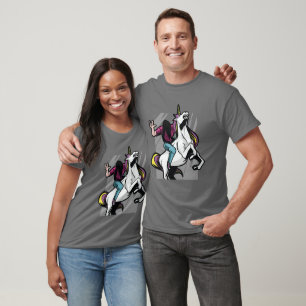 T-shirt Metalhead équer une licorne