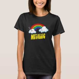 T-shirt Metallic Cute Sarcastique Retro Vintage 80's Rainb