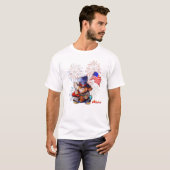 T-shirt Metalphant USA Drapeau Adulte (couleurs claires) T (Devant entier)
