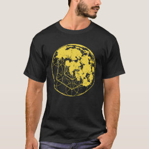T-shirt Metatron Cube Mandala Geometry Pleine lune Sri Yan