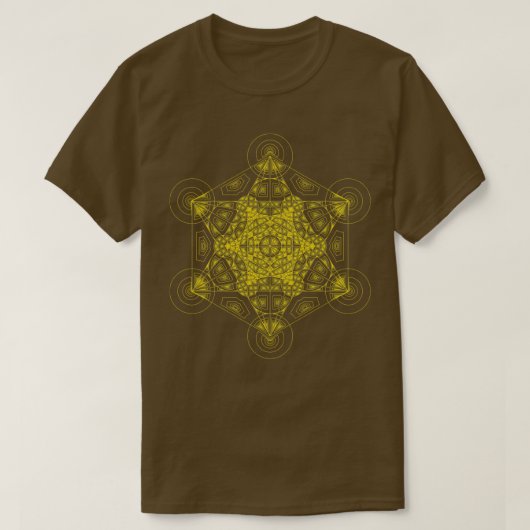 T-shirt Métatrons fractaux orange (Design devant)