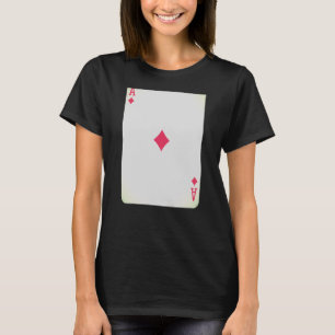 T-shirt Mete Ace De Diamonds Poker Pro Luck Player Gagnant