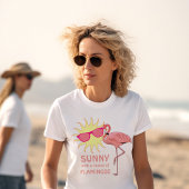 T-shirt Météo pour la plage de Flamant rose drôle