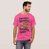 T-shirt Météo Pull Épice de Citrouille Surdimensionné (Devant entier)