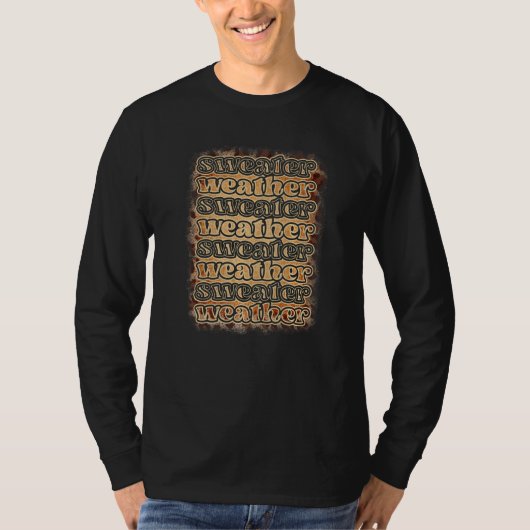 T-shirt Météo pull Halloween Automne (Devant)