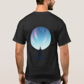 T-shirt Meteor Shower Night Sky Pine Tree Circle Art (Dos)