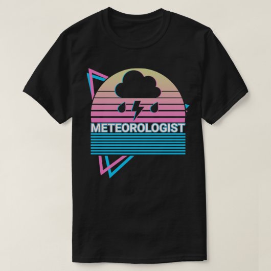 T-shirt Météorologue Présent Rétro Météorologie (Design devant)
