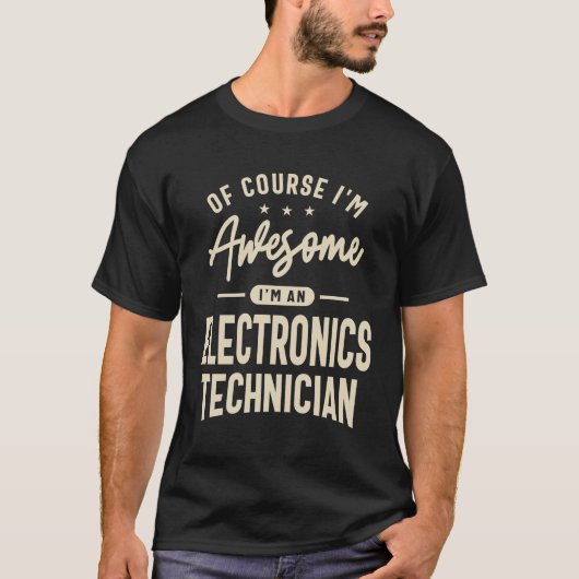 T-shirt Métier de technicien en électronique (Devant)