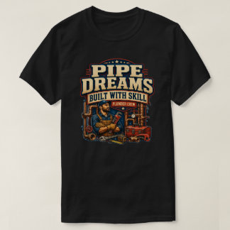 T-shirt Métiers qualifiés de plomberie vintage