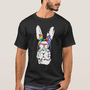 T-shirt Mets Bunny Messy Bun Tie Dye Bandana Rabbit Easte