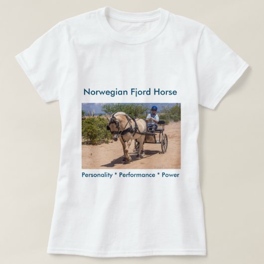 T-shirt Mettez votre cheval de fjord ici ! (Design devant)