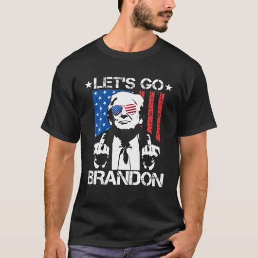 T-shirt Mettons le drapeau de Brandon Trump à l'honneur (Devant)