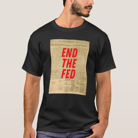 T-shirt Mettre fin à la déclaration de la Fed sur l'inflat (Devant)