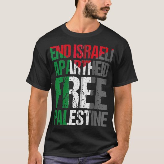 T-shirt Mettre fin à l'apartheid israélien Libérez la Pale (Devant)