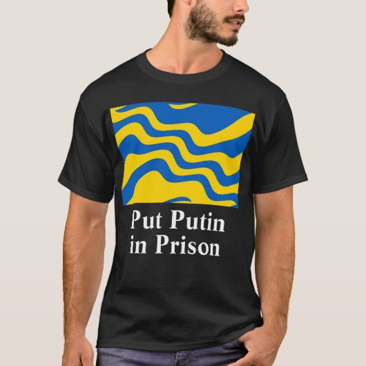 T-shirt Mettre Poutine en prison (Devant)