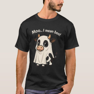 T-shirt Meuh je veux dire Boo Vache effrayante Halloween G