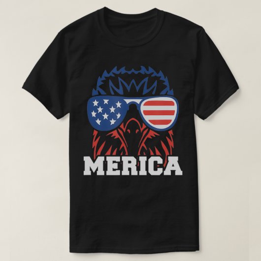 T-shirt Meule Merica Pour Hommes Et Femmes 4 juillet Aigle (Design devant)