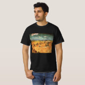 T-shirt Meules avec moissonneur de Vincent van Gogh (Devant entier)
