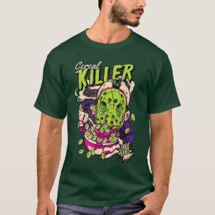 T-shirt Meurtrier de céréales Art fille d'horreur Slapstic