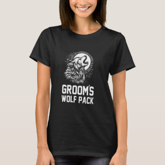T-shirt Meute de loups du marié qui hurle Enterrement de v
