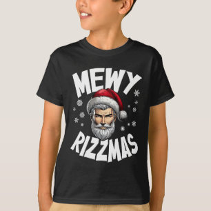 T-shirt Mewy Rizzmas Enfants Ados Funny Joyeux Noël Sant