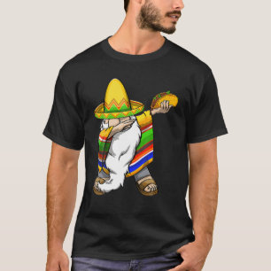 T-shirt Mexicain Dabbing Gnome Cinco De Mayo Poncho Sombre