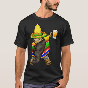 T-shirt Mexicain Dabbing Gnome Cinco De Mayo Poncho Sombre